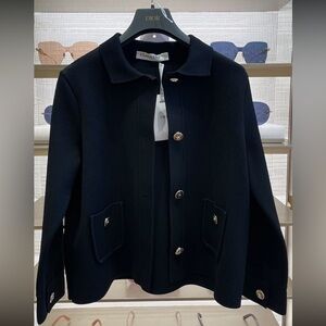 Christian Dior Cropped Jacket Black Technical Mesh Size 40 NWT